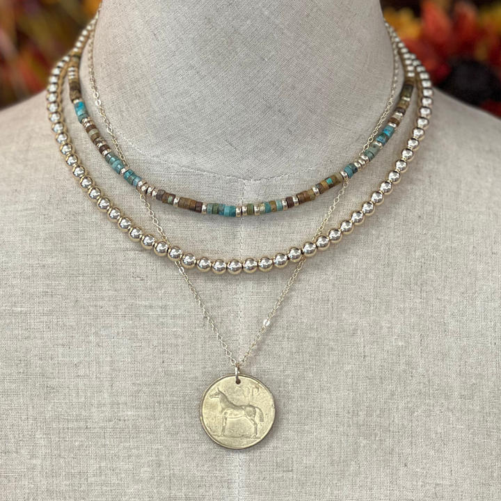 GEMMA - 14K Gold and Genuine Turquoise Necklace