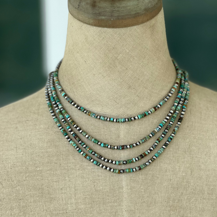 Silver and Turquoise necklaces