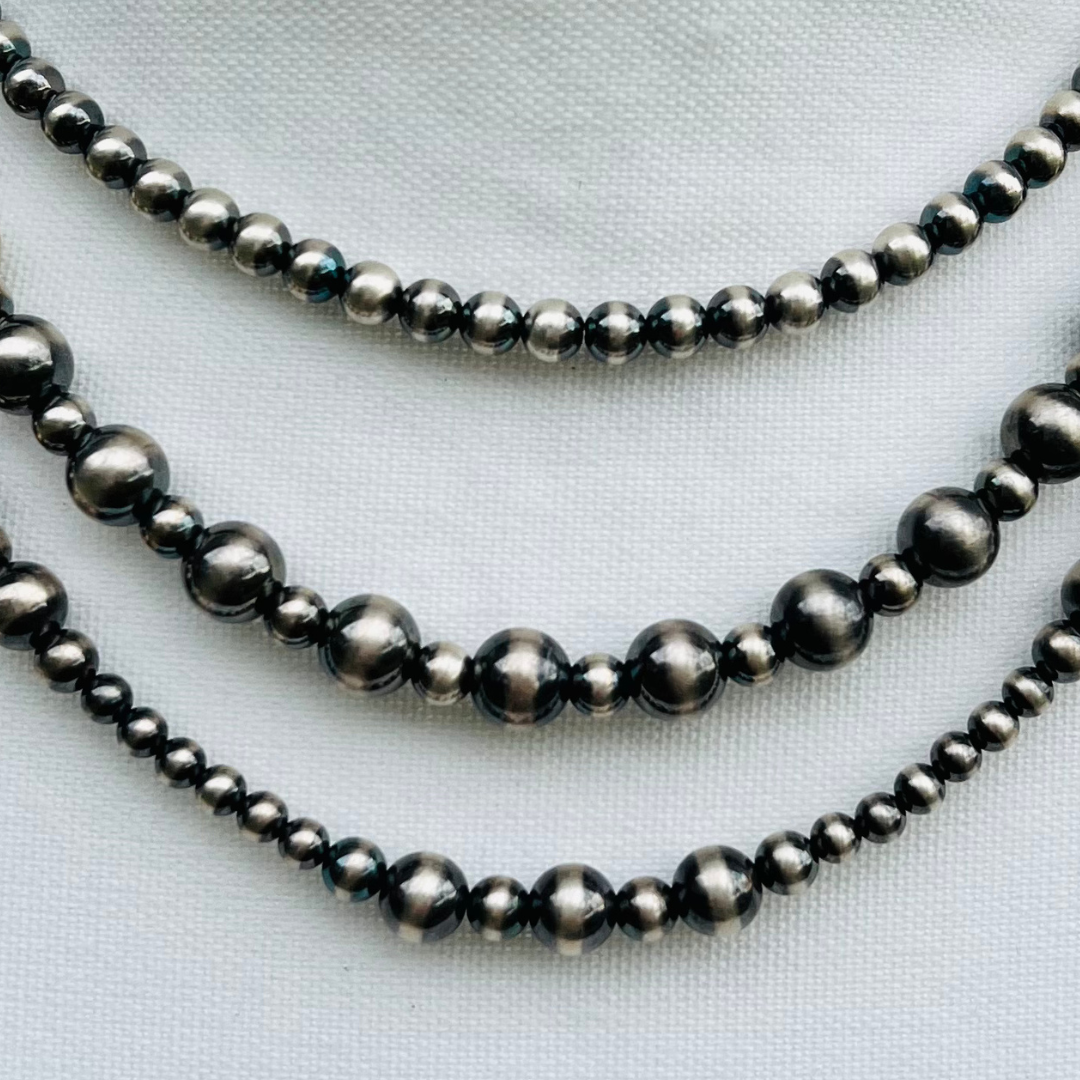 Stack #4 - Sterling Silver Navajo Pearl Necklaces